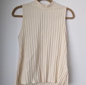 NWT A New Day Target Mock Neck Ribbed Top off-white M